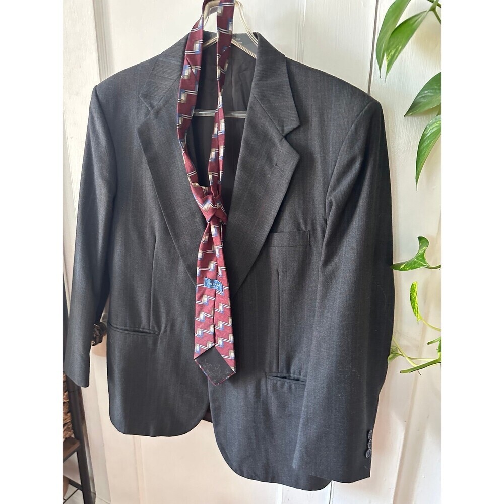 Town Craft men’s size large suit jacket and tie - Picture 1 of 9